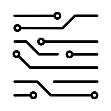 Line Circuit Diagram Icon Vector, Lineal Icon, Endless, Bold Line PNG ...