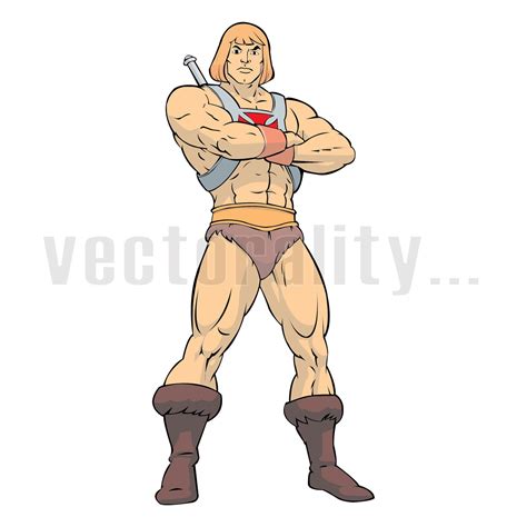 He-man Masters of the Universe 80s Cartoon Character Vector - Etsy