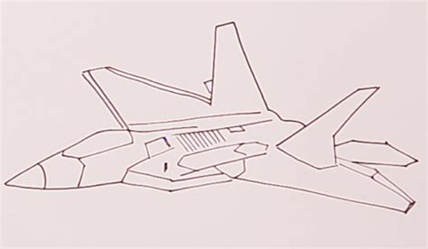 How to draw F-22 Raptor fighter plane