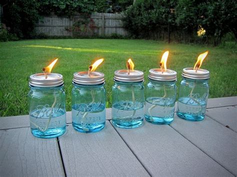 DIY oil lamps for the porch/yard; use citronella oil to keep mosquitoes away! | Diy mosquito ...