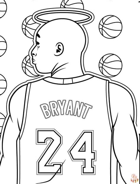 Printable Kobe Bryant Coloring Pages Free For Kids And Adults