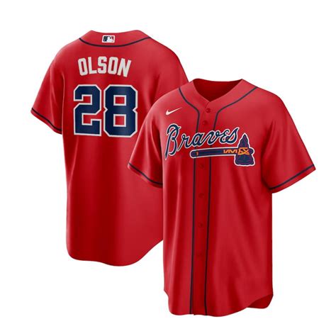 Atlanta Braves Matt Olson Red Alternate Replica Player Jersey