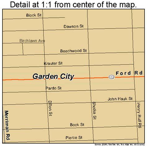 Garden City Michigan Street Map 2631420