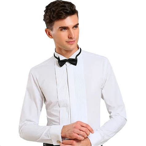 Men Dress Shirt Brand Wedding Long Sleeve Formal Shirt Party Pure color ...