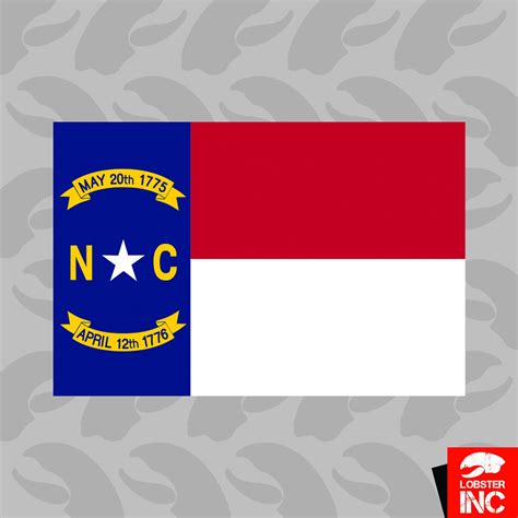 North Carolina Flag Sticker Self Adhesive Vinyl State North | Etsy