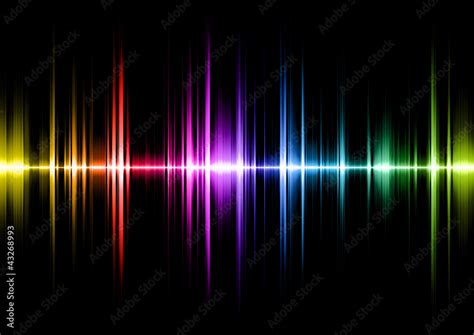 sound wave with spectral colours Stock Vector | Adobe Stock