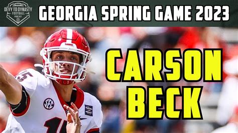 Carson Beck Spring Game | Georgia Football 2023 - YouTube