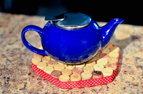 My homemade wine cork trivet in use. | Wine cork trivet, Homemade wine, Wine cork