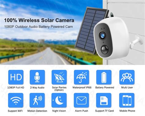 Solar Powered Wireless WiFi Outdoor IP Camera - Electromann SA