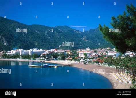 Aerial view of beach, Icmeler Beach, Turkey Stock Photo - Alamy