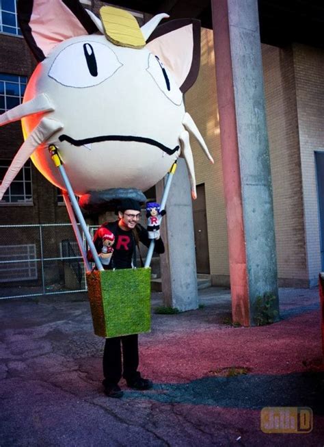 Team Rocket with the Meowth Balloon (Pokemon) by Foxbar | Pokemon, Pokemon cosplay, Team rocket