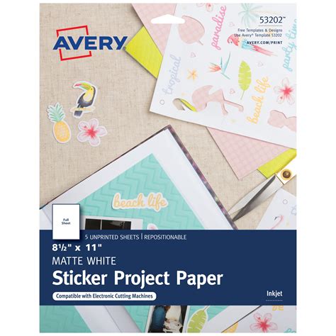 Avery Printable Sticker Paper