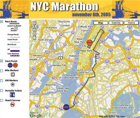 New York City Marathon Google map mash-up | City marathon, New york ...