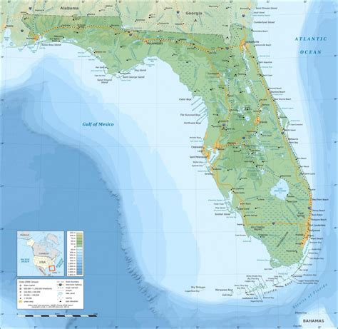 Topographic Map Of Florida | Geography Homeschool | Map, Topographic ...