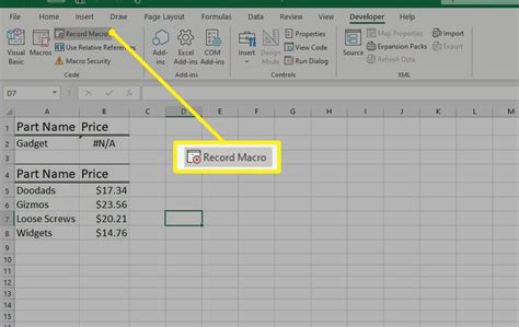 How to Create a Macro In Excel