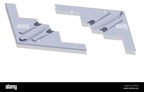 Isometric Stealth Strategic heavy Bomber B2 Spirit. Military Aviation ...