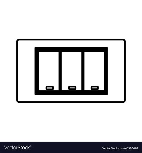 Light switch electricity off power icon outline Vector Image