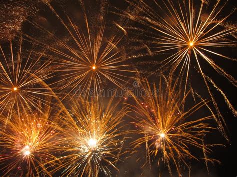 Yellow fireworks stock image. Image of holiday, independence - 177954659