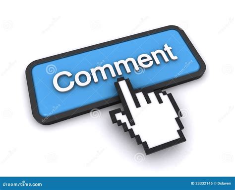 Comment button stock illustration. Illustration of finger - 23332145