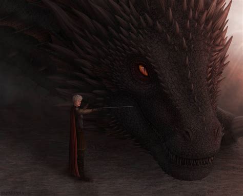 Aegon with Balerion by paparinka on DeviantArt