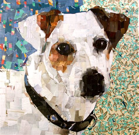 Jack Russell Terrier. 24 x 24" Collage on Canvas. Custom Art Pet Portrait. mydogcollage.com 2016 ...