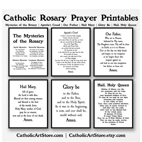 Rosary Prayer Printable Mysteries Of The Rosary – NBKomputer