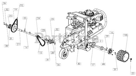 Billy Goat SC 181 H - Billy Goat 18" Sod Cutter Wheel Drive Assembly ...