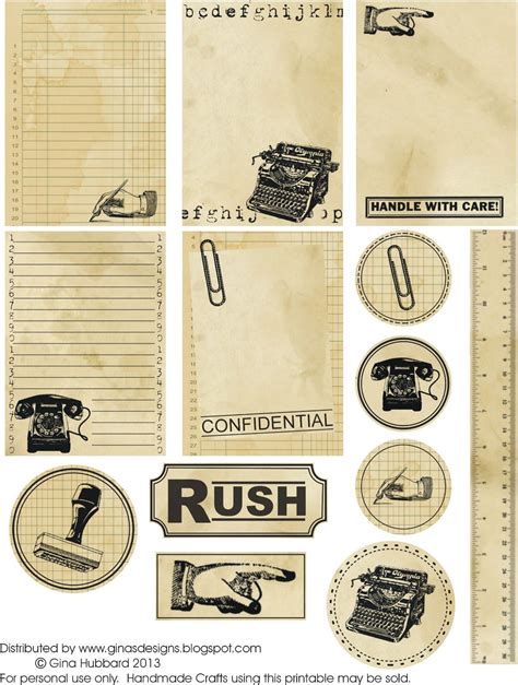 06-21-2013VintageOfficePrintable.JPG 1,209×1,600 pixels | Scrapbook printables, Vintage ...