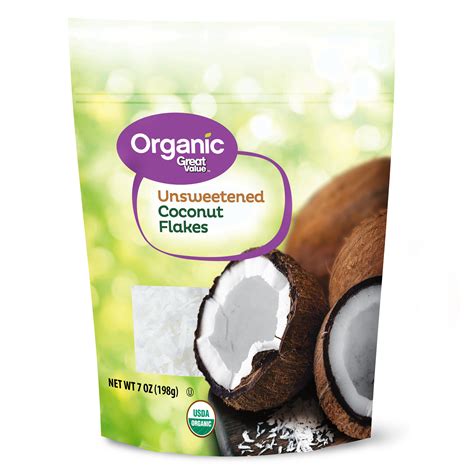 Great Value Organic Unsweetened Coconut Flakes, 7 oz - Walmart.com