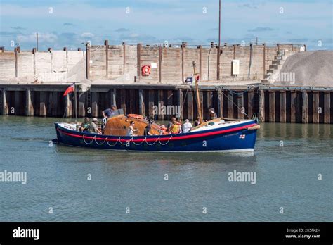 A Whitstable Vintage Lifeboat Trips tour boat ("The Chieftain") in Whitstable Harbour ...