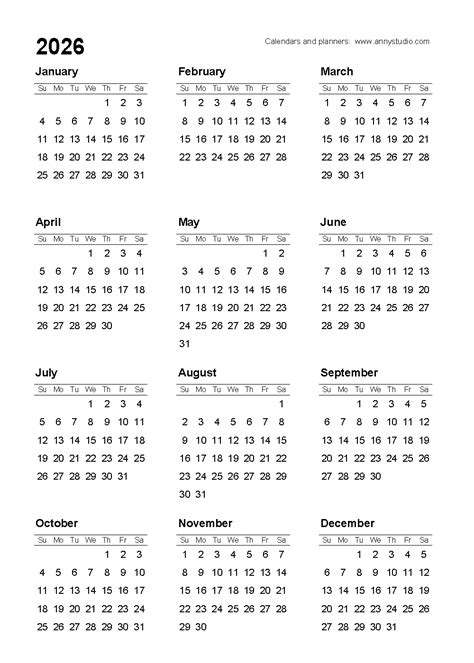 Free printable calendars and planners 2025, 2026 and 2027