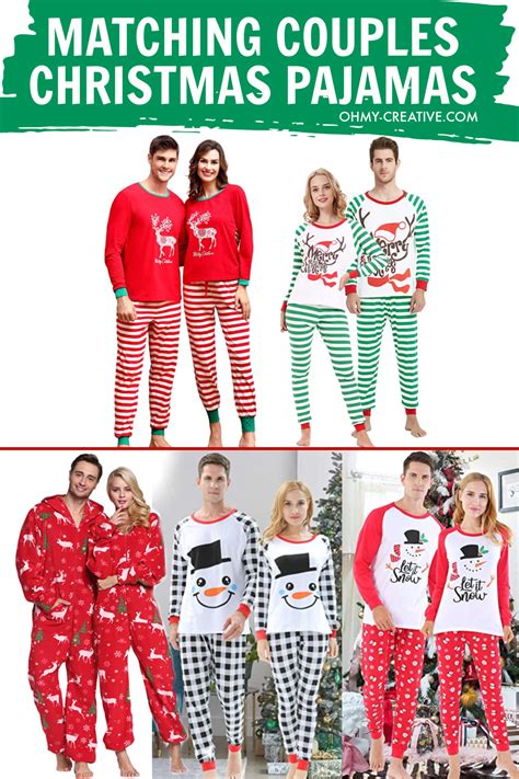 Matching Christmas Pajamas For Couples - Oh My Creative