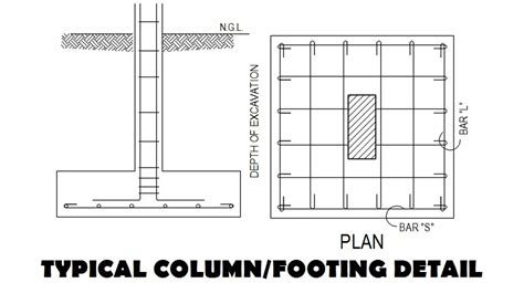 Typical column footing detail drawing in this AutoCAD file. Download this 2d AutoCAD drawing ...