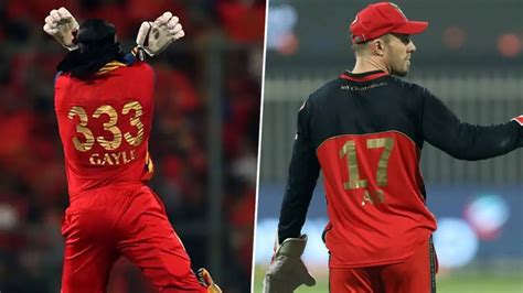 RCB to Retire AB de Villiers '17' and Chris Gayle's '333' Jersey ...