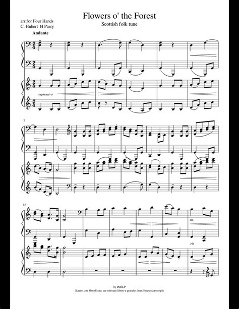 Flowers Of The Forest Sheet Music - Free Sheet Music - Bagpipe Master ...