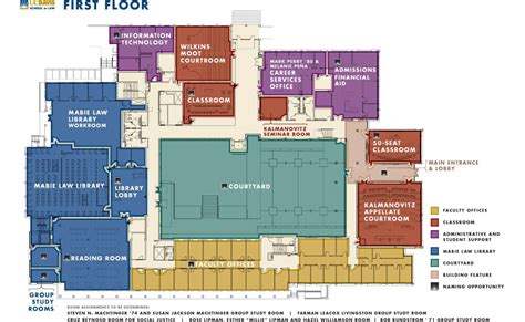 UC Davis School of Law / First Floor Plan Entrance Lobby, Main Entrance ...