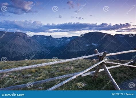 Sunset in Rocky Mountains stock photo. Image of national - 9752172