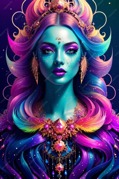 Premium AI Image | Princess Nebulosa Galaxy Splash art style portrait poster Adobe Illustrator ...