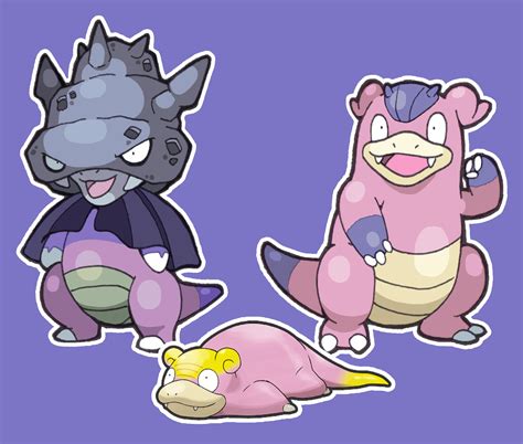 My rendition of the new Galarian Slowbro and Slowking : pokemon