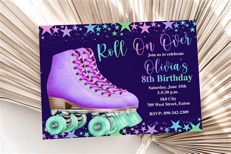 Roller Skating Party Invitations