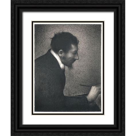 Seurat, Georges 12x14 Black Ornate Wood Framed with Double Matting ...