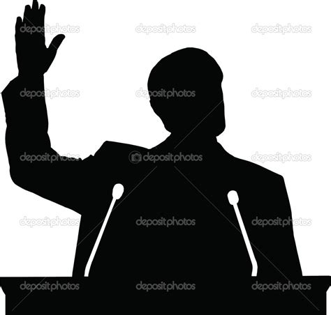 Silhouette of politician — Stock Vector © vaximilian #39246233