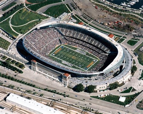 Aerial Of New Chicago Bears Stadium | Chicago Bears Framed Print