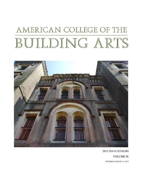 ACBA Student Catalog by American College of the Building Arts - Issuu