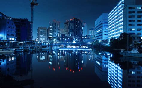 Wallpaper : Jepang, Cityscape, malam, refleksi, kaki langit, pencakar ...