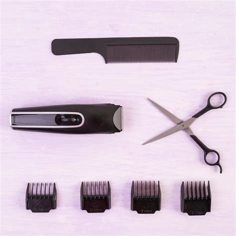 Premium Photo | Hairdresser tools on wooden background