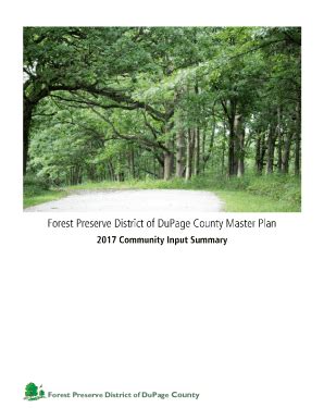 Fillable Online Forest Preserve District of DuPage County Master Plan ...