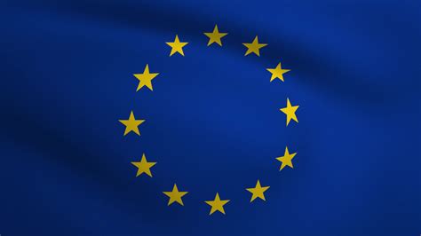 Europe Waving Flag Background Animation. Looping seamless 3D animation ...