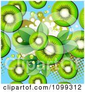 Kiwi Beverage With Slices And Colorful Stars Posters, Art Prints by - Interior Wall Decor #1099317