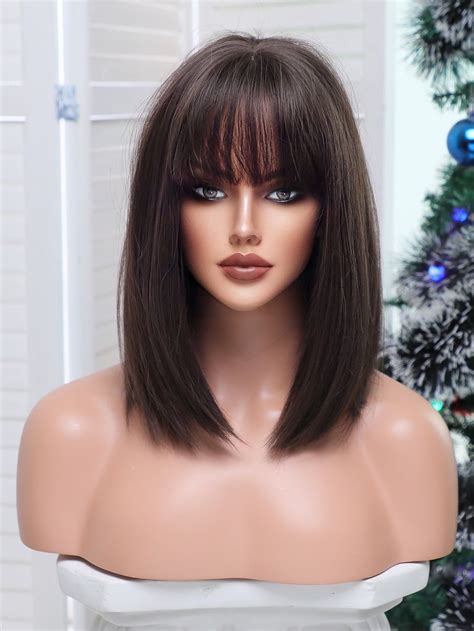 Brown Synthetic Fiber Full Wigs(Woven) Wigs & Accs Brown Hair Balayage, Brown Blonde Hair, Dark ...